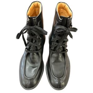 Tod’s Men’s Size 10 Classic Black Leather Ankle Boots – Luxury Dress Shoes